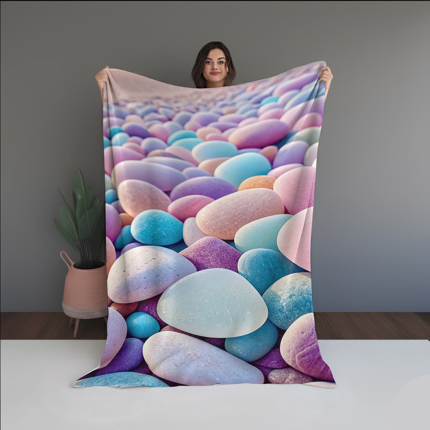 Dust Horizon Abstract And Pattern dual-sided blanket, featuring modern stitched patterns and soft, reversible micro-fiber fabric.