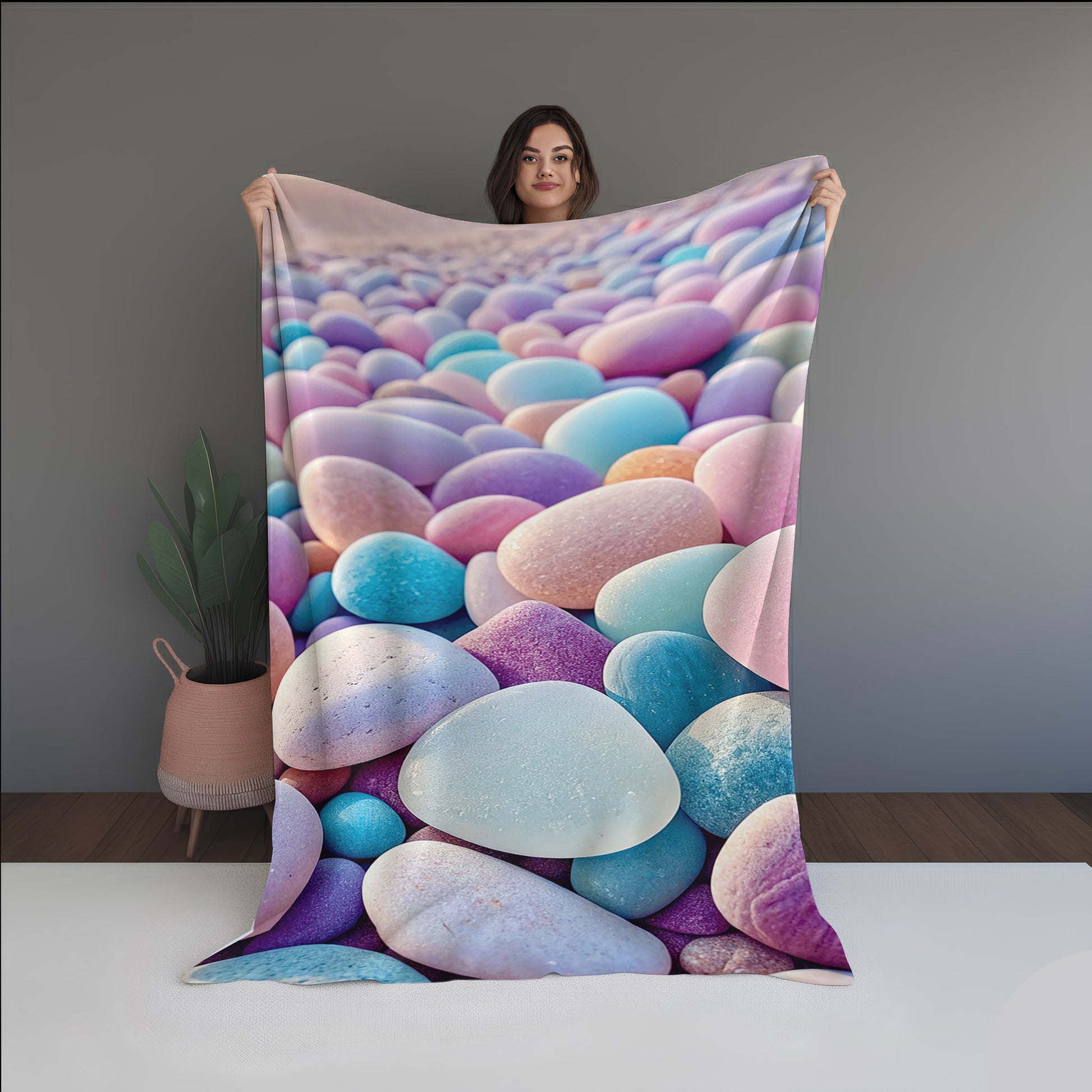 Dust Horizon Abstract And Pattern dual-sided blanket, featuring modern stitched patterns and soft, reversible micro-fiber fabric.