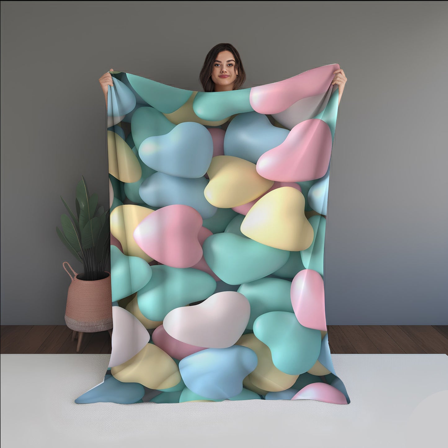 Dust Prism Abstract And Pattern Doormats dual-sided blanket, featuring modern stitched patterns and soft, reversible micro-fiber fabric.