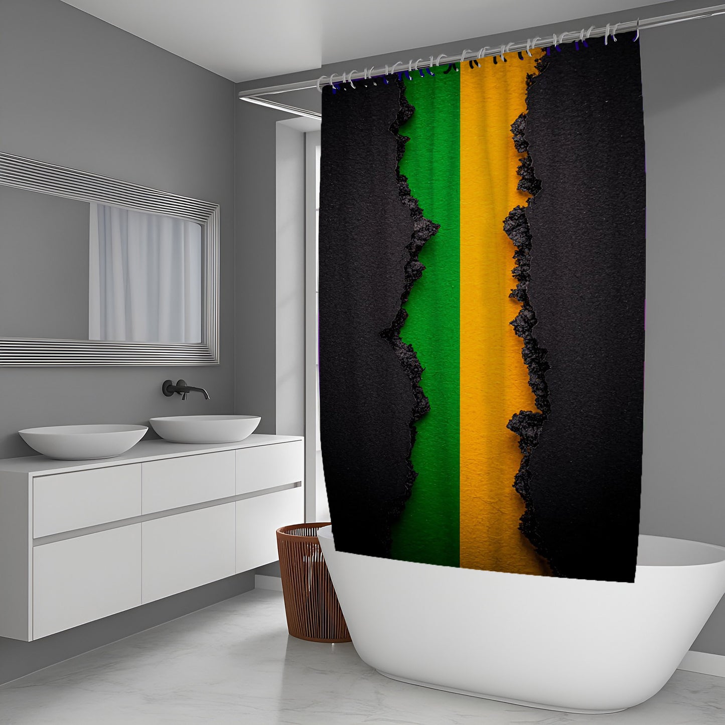 Earth Pixel Abstract And Pattern Shower Curtains