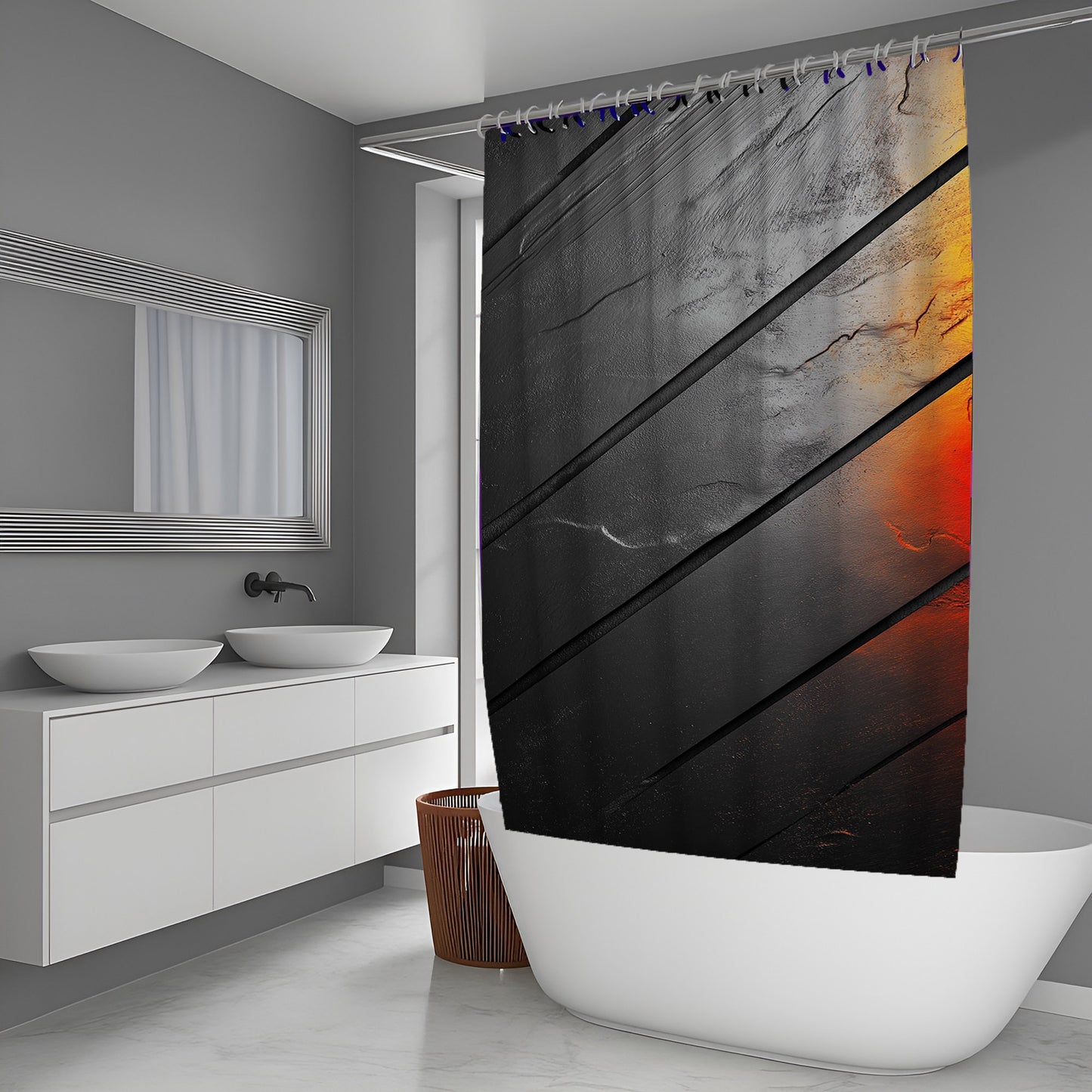 Echo Bloom Abstract And Pattern Shower Curtains