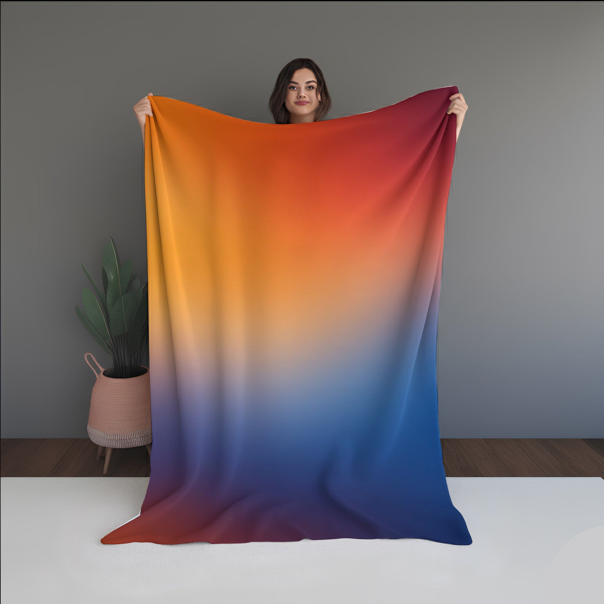 Electric Moss Abstract And Pattern Doormats dual-sided blanket, featuring modern stitched patterns and soft, reversible micro-fiber fabric.