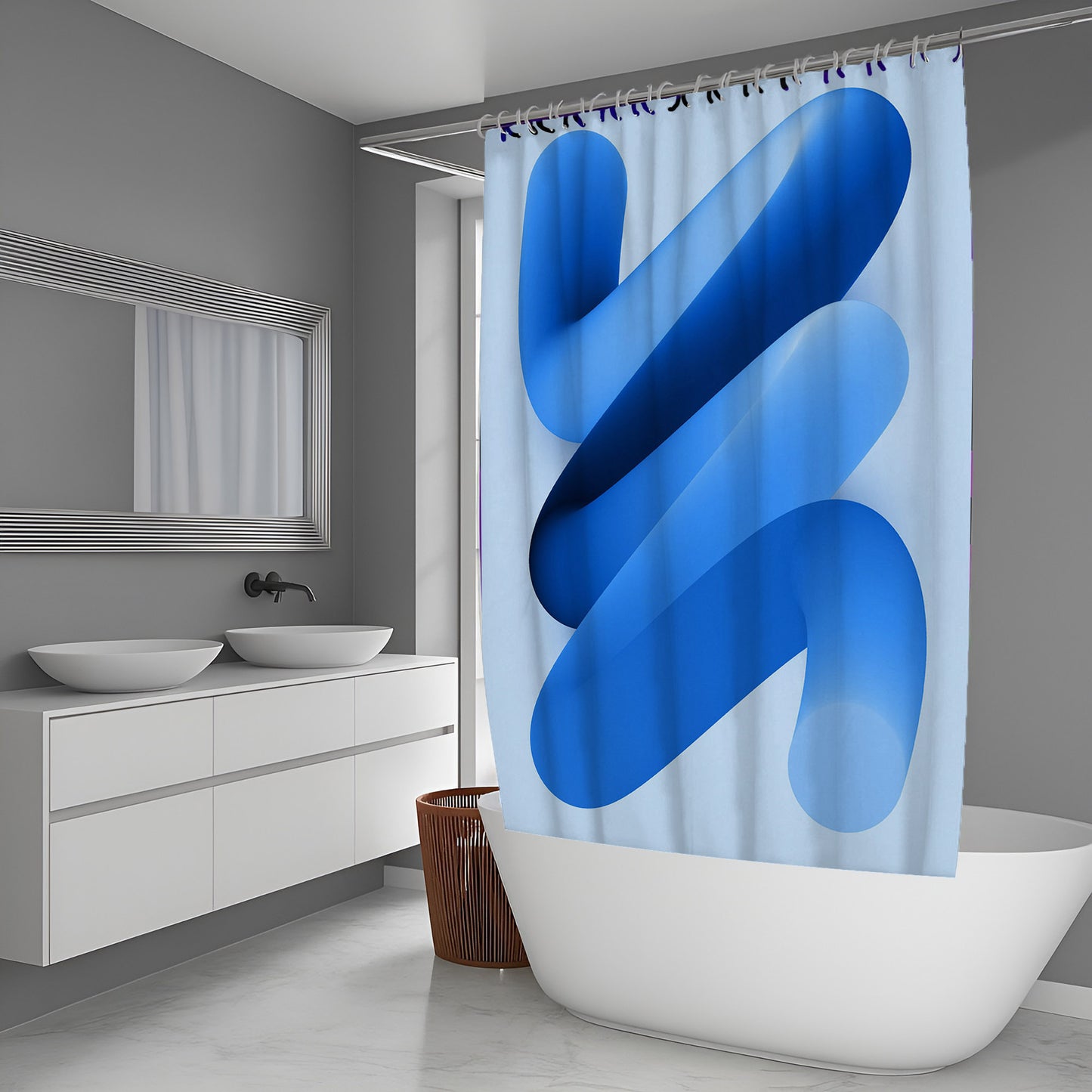 Ember Thread Abstract And Pattern Shower Curtains