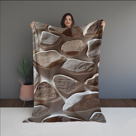 Eternal Fog Abstract And Pattern Doormats dual-sided blanket, featuring modern stitched patterns and soft, reversible micro-fiber fabric.