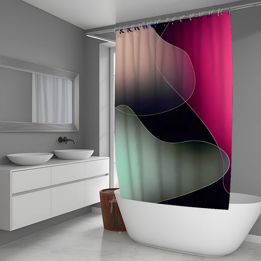 Feather Pixel Abstract And Pattern Shower Curtains