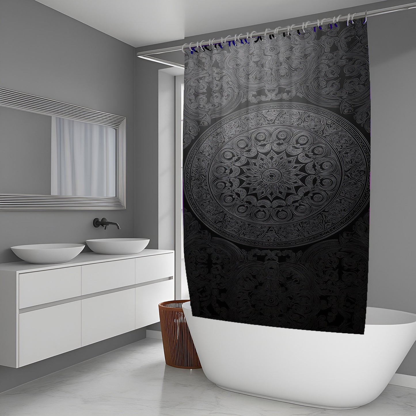 Flame Grain Abstract And Pattern Shower Curtains