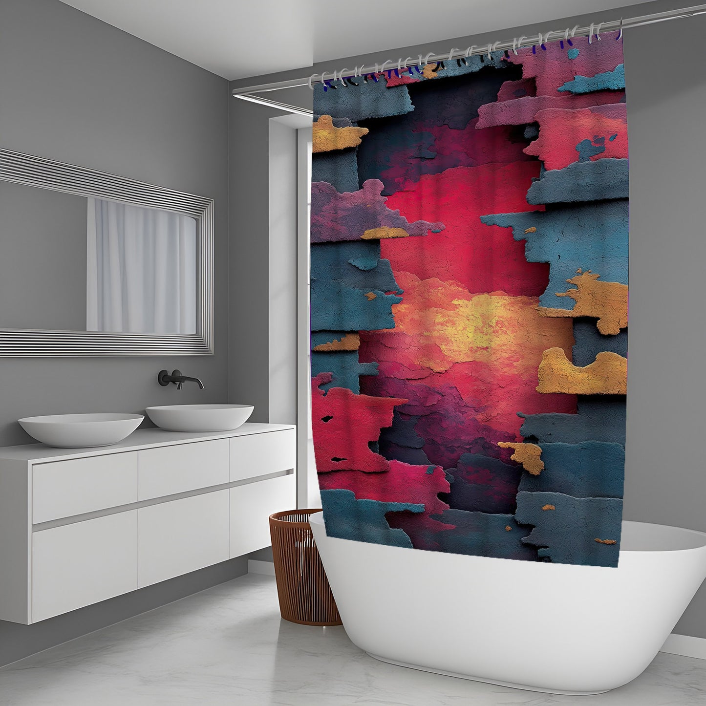 Frost Prism Abstract And Pattern Shower Curtains