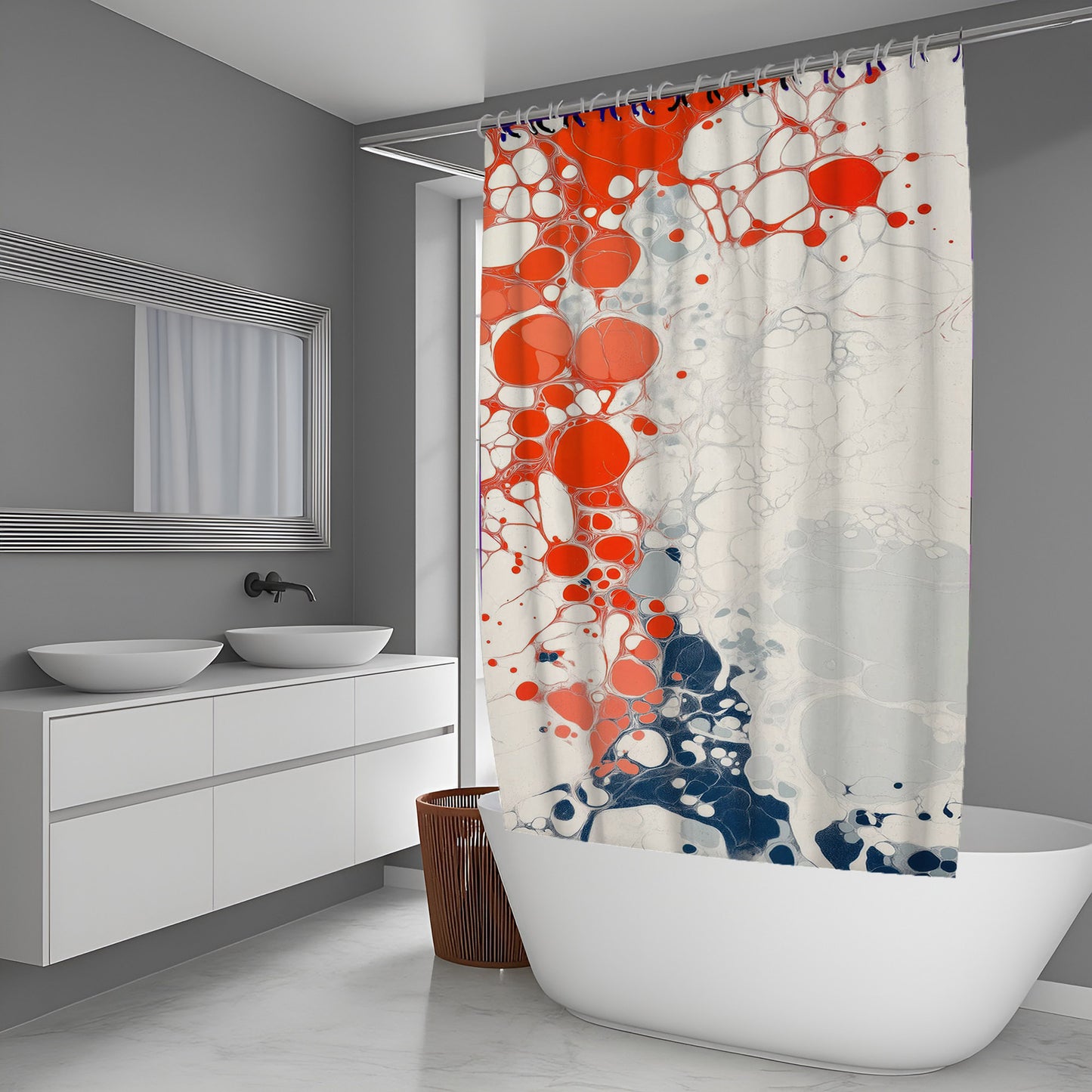 Frost Thread Abstract And Pattern Shower Curtains