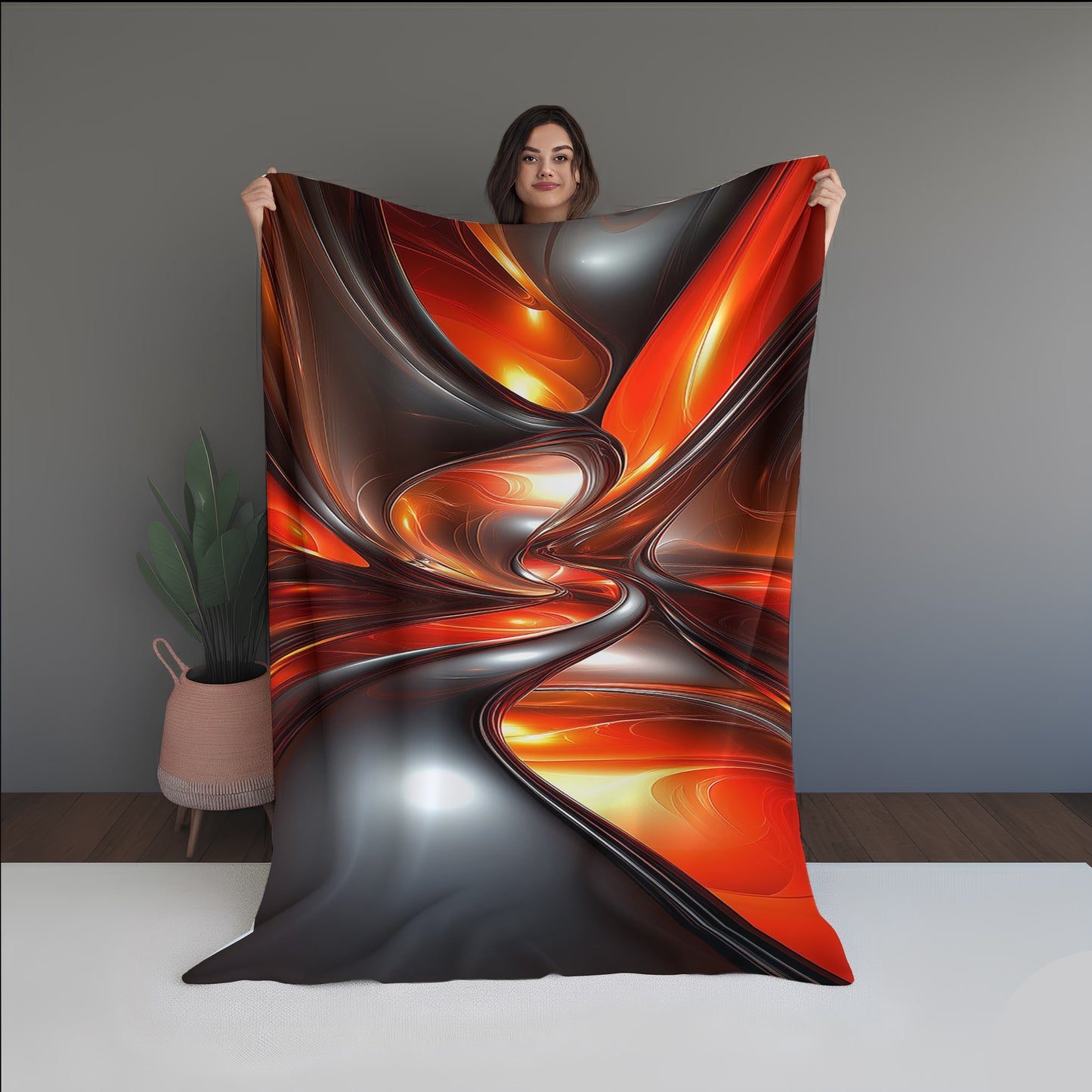 Frost Tone Abstract And Pattern Doormats dual-sided blanket, featuring modern stitched patterns and soft, reversible micro-fiber fabric.