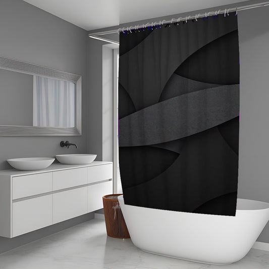 Glass Pulse Abstract And Pattern Shower Curtains