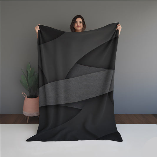 Glass Pulse Abstract And Pattern Doormats dual-sided blanket, featuring modern stitched patterns and soft, reversible micro-fiber fabric.