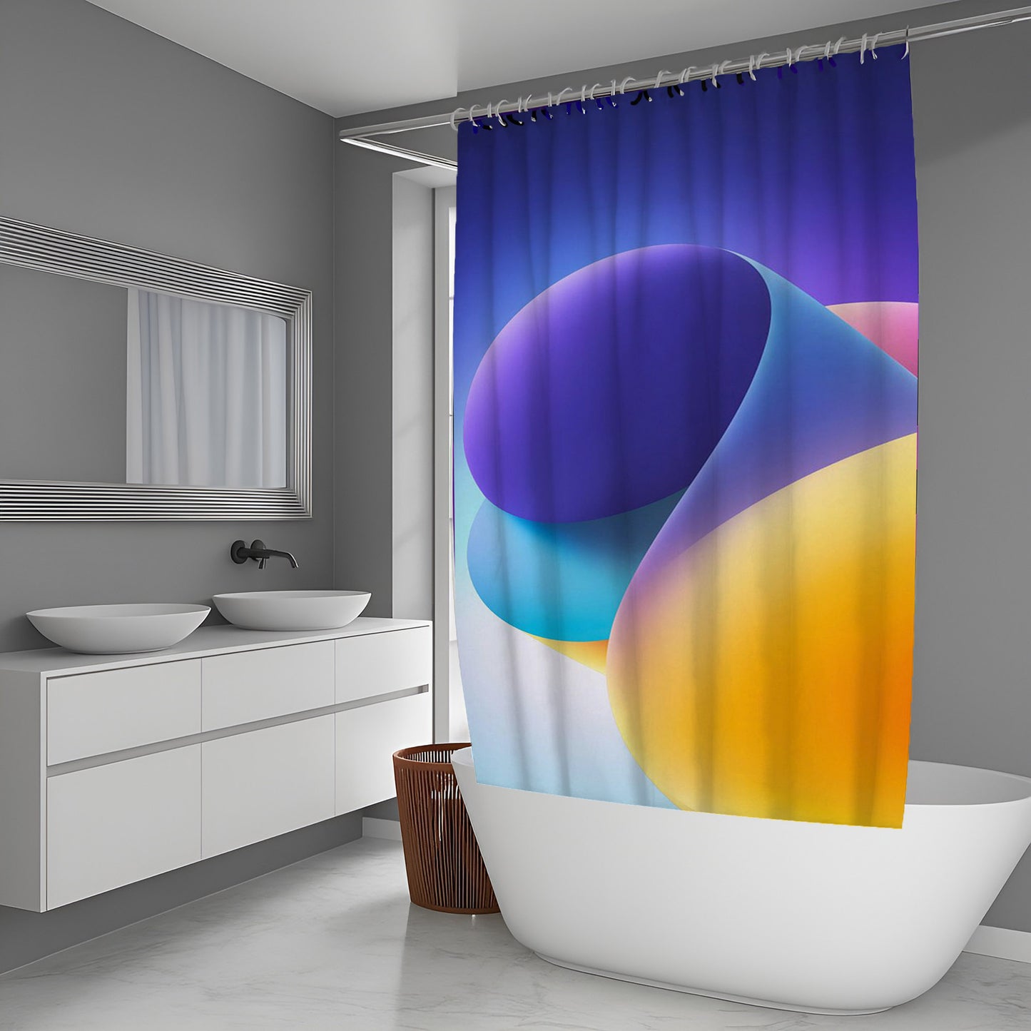 Gradient Cloud Abstract And Pattern Shower Curtains