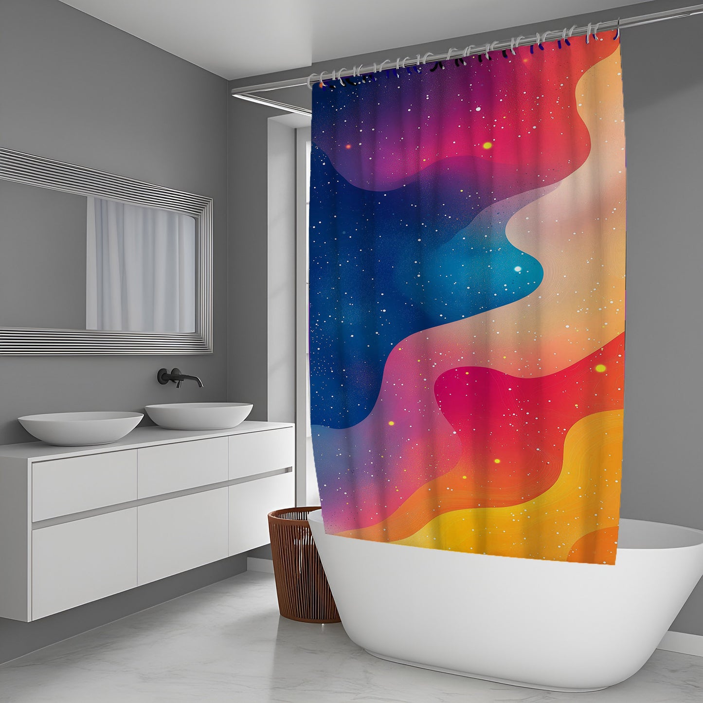 Haze Field Abstract And Pattern Shower Curtains