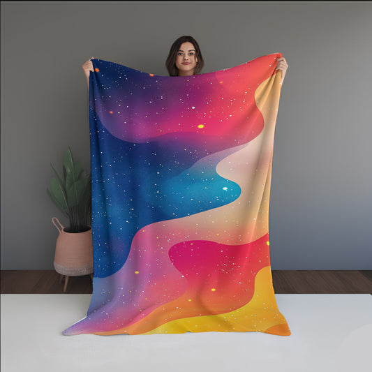 Haze Field Abstract And Pattern Doormats dual-sided blanket, featuring modern stitched patterns and soft, reversible micro-fiber fabric.