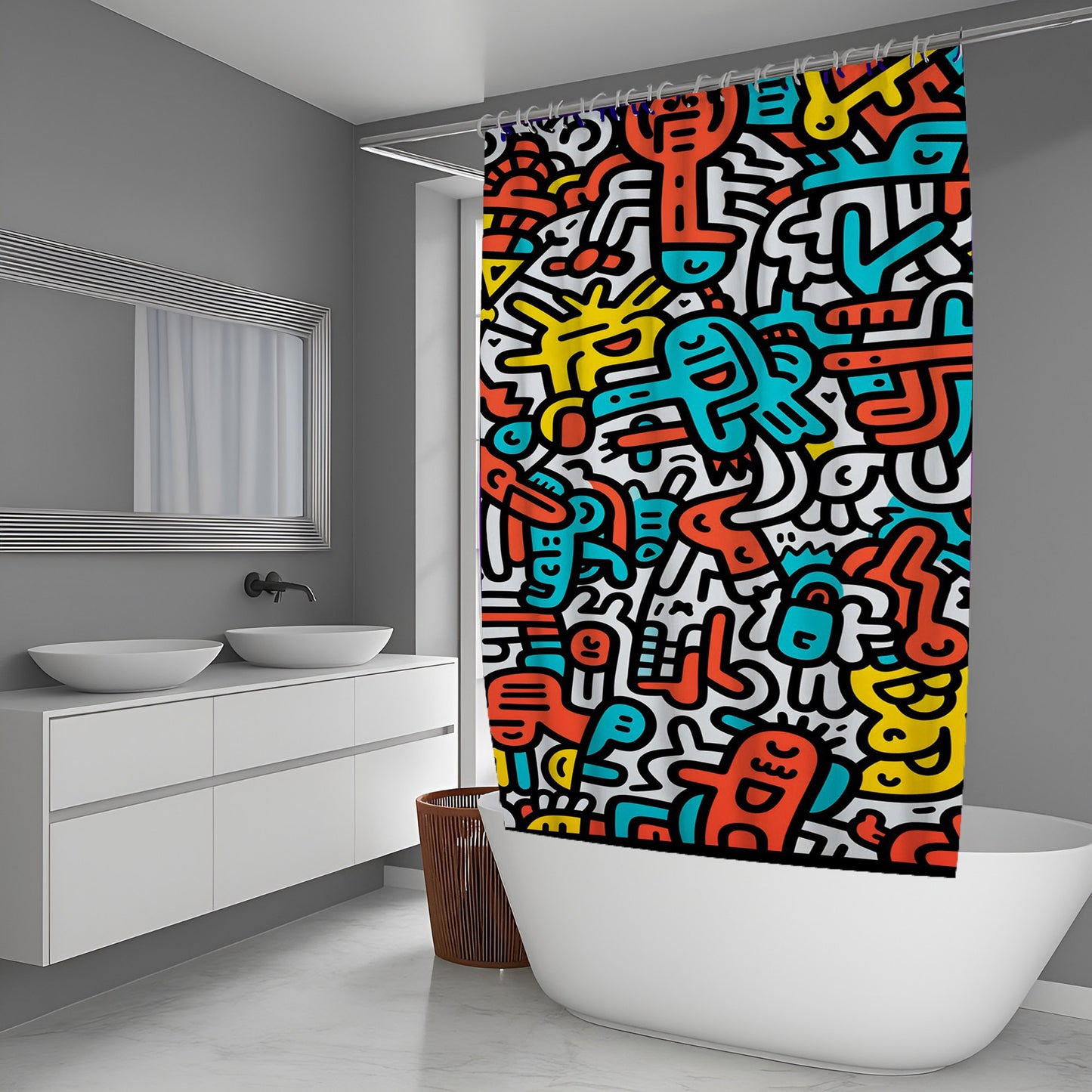 Honey Doodle Shower Curtains