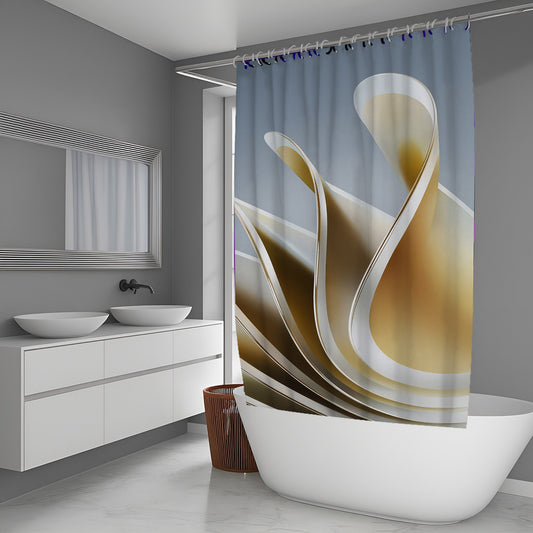 Ice Static Abstract And Pattern Shower Curtains
