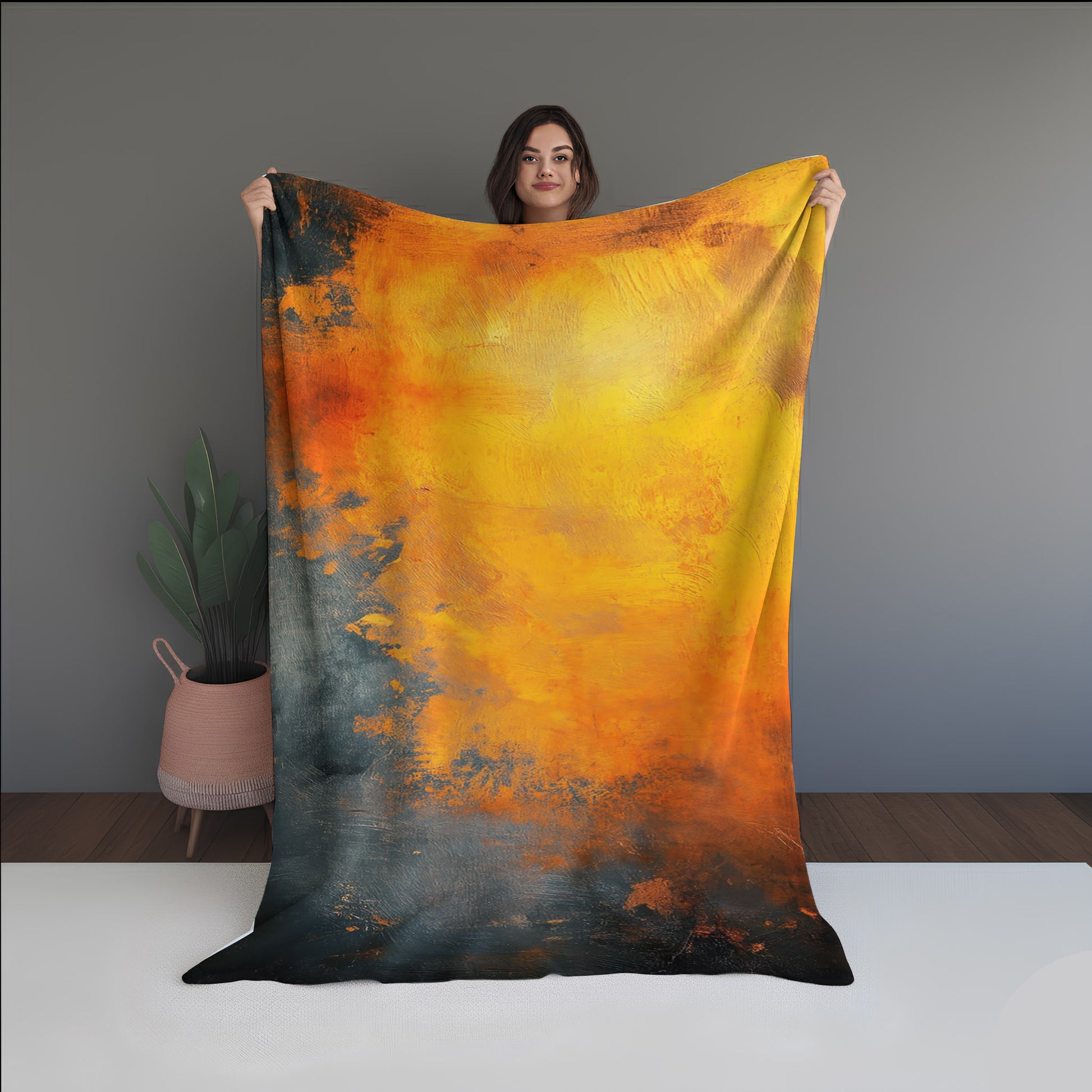 Light Mist Abstract And Pattern Doormats dual-sided blanket, featuring modern stitched patterns and soft, reversible micro-fiber fabric.