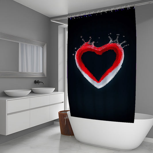 Love Abstract And Pattern Shower Curtains