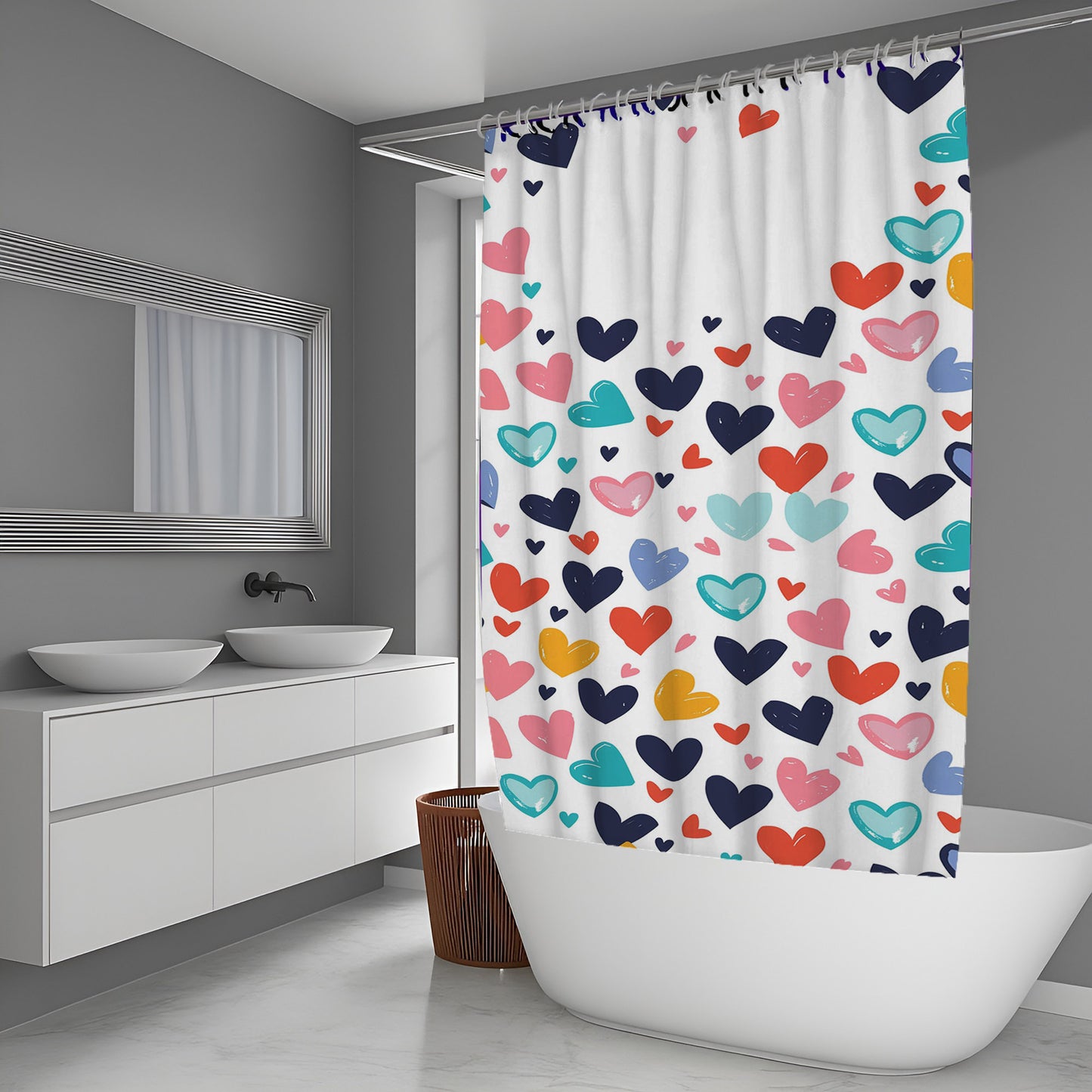 Love Colorfull Abstract And Pattern Shower Curtains