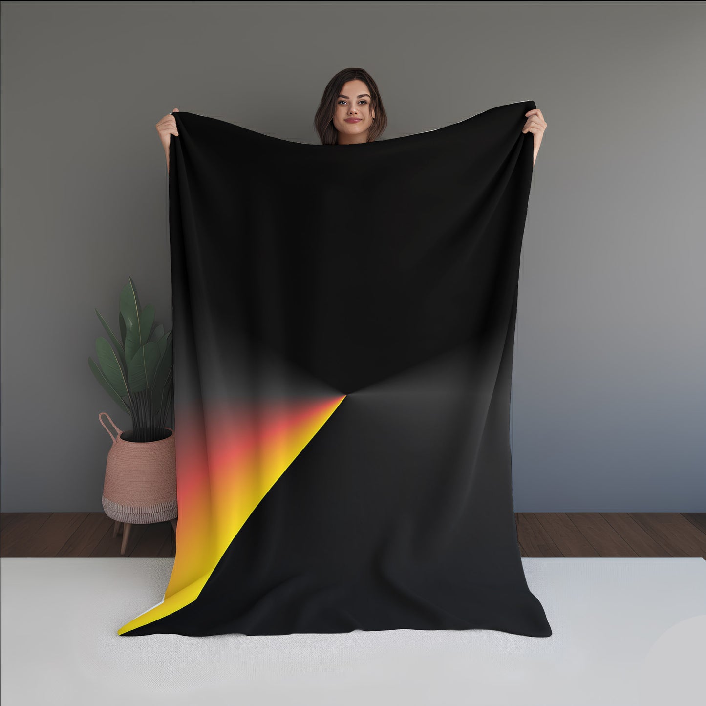 Melted Dust Abstract And Pattern Doormats dual-sided blanket, featuring modern stitched patterns and soft, reversible micro-fiber fabric.