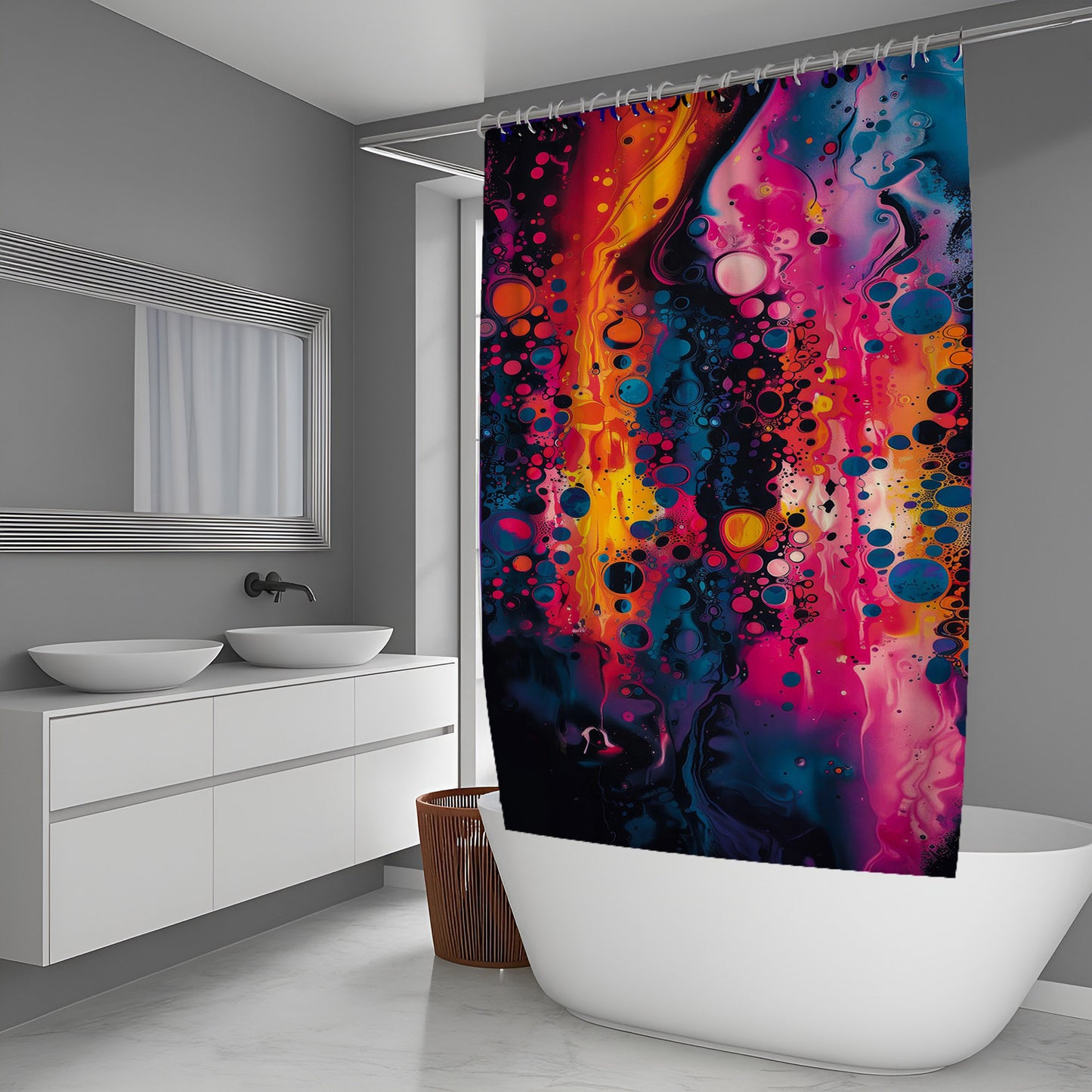 Melted Soil Abstract And Pattern Shower Curtains
