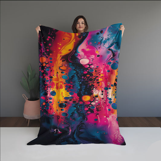 Melted Soil Abstract And Pattern Doormats dual-sided blanket, featuring modern stitched patterns and soft, reversible micro-fiber fabric.