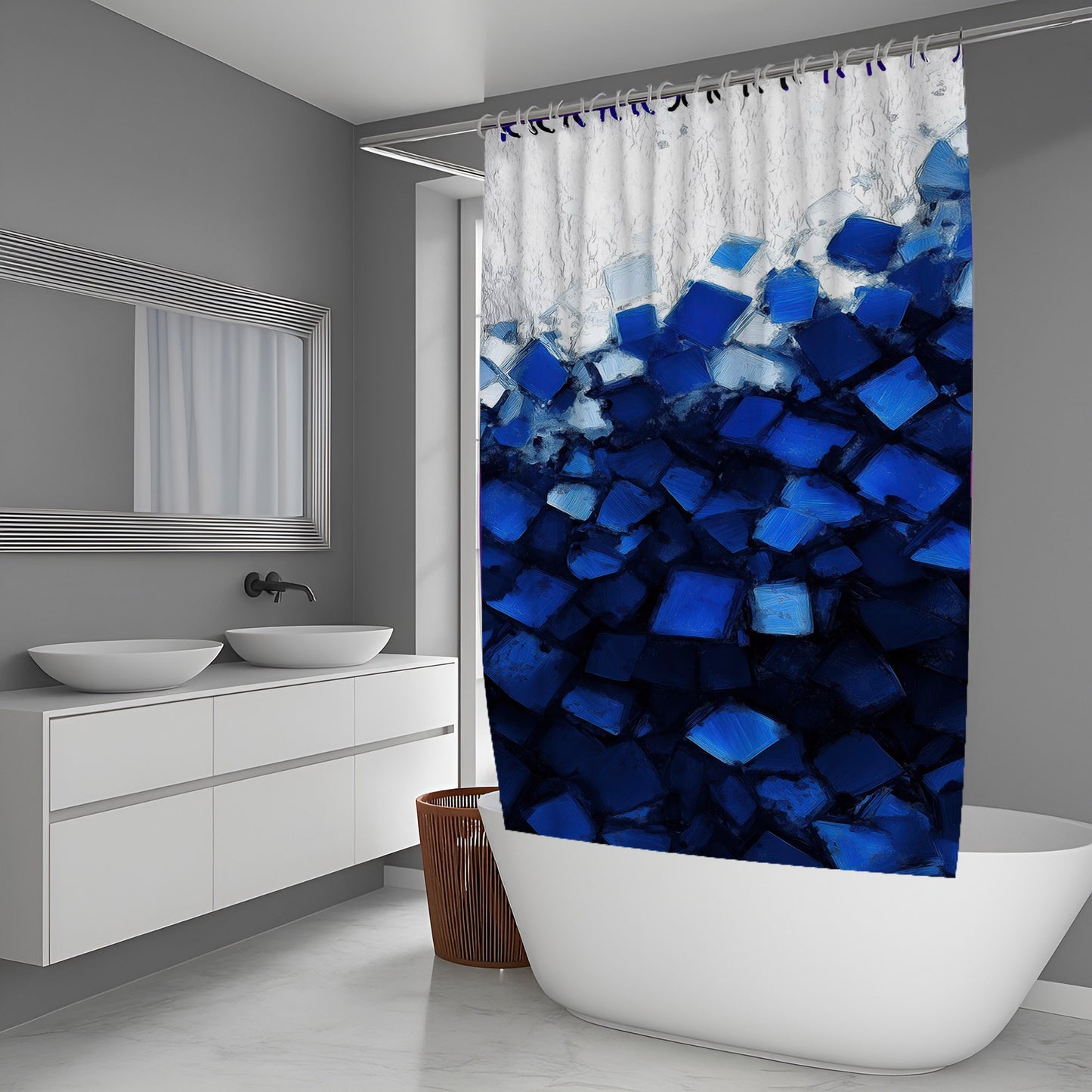 Micro Tone Abstract And Pattern Shower Curtains