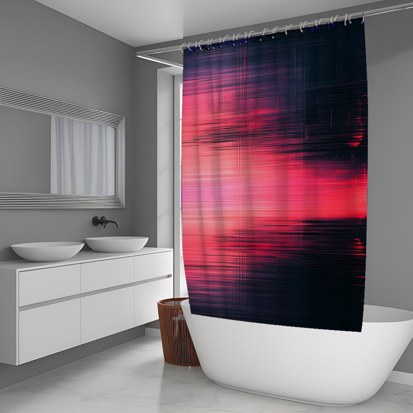 Moss Pulse Abstract And Pattern Shower Curtains