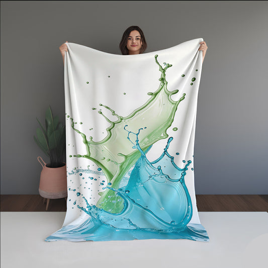 Nature Circuit Abstract And Pattern Doormats dual-sided blanket, featuring modern stitched patterns and soft, reversible micro-fiber fabric.