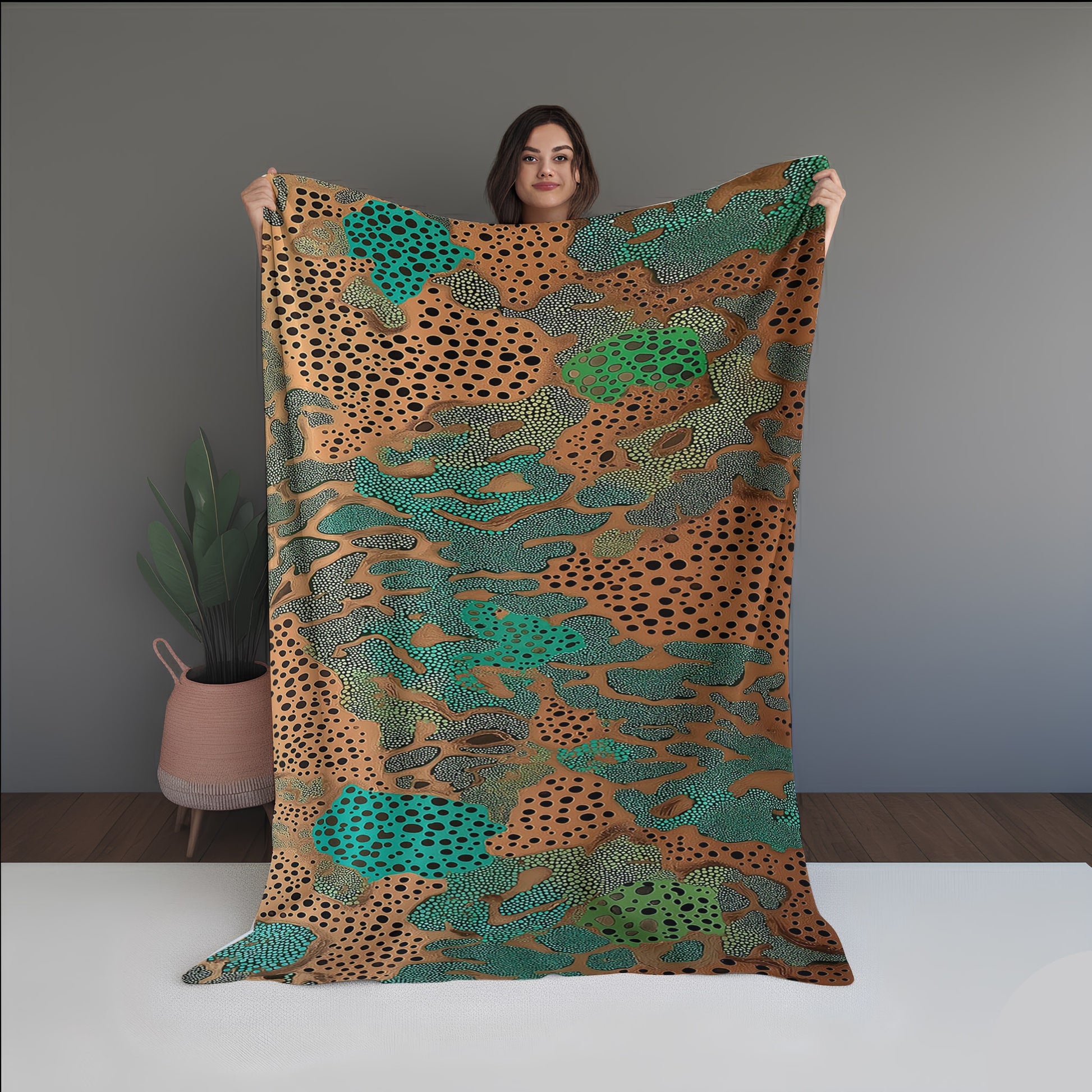 Nature Static Abstract And Pattern Doormats dual-sided blanket, featuring modern stitched patterns and soft, reversible micro-fiber fabric.