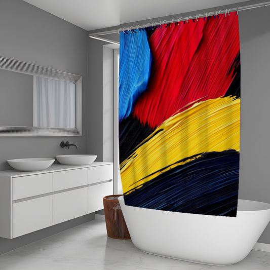 Neon Vortex Abstract And Pattern Shower Curtains