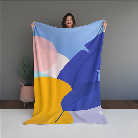 Night Flux Abstract And Pattern Doormats dual-sided blanket, featuring modern stitched patterns and soft, reversible micro-fiber fabric.