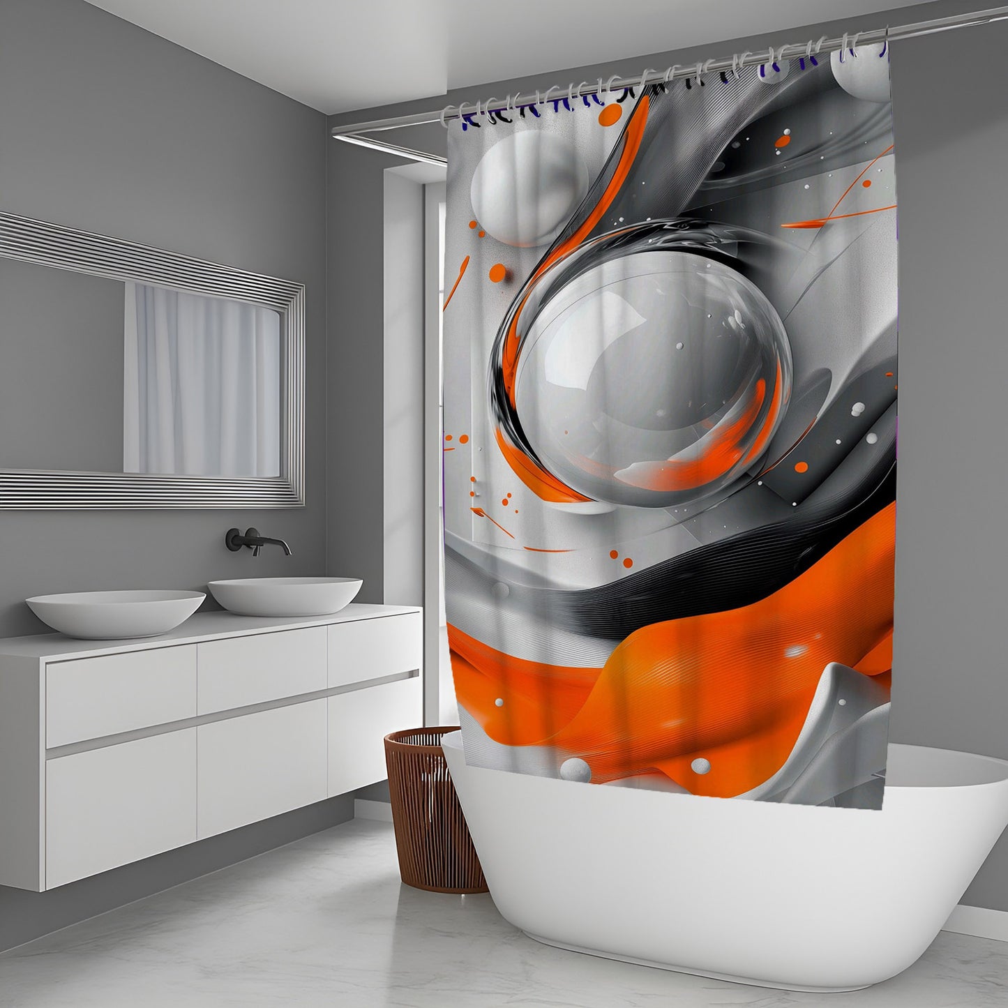 Night Grain Abstract And Pattern Shower Curtains