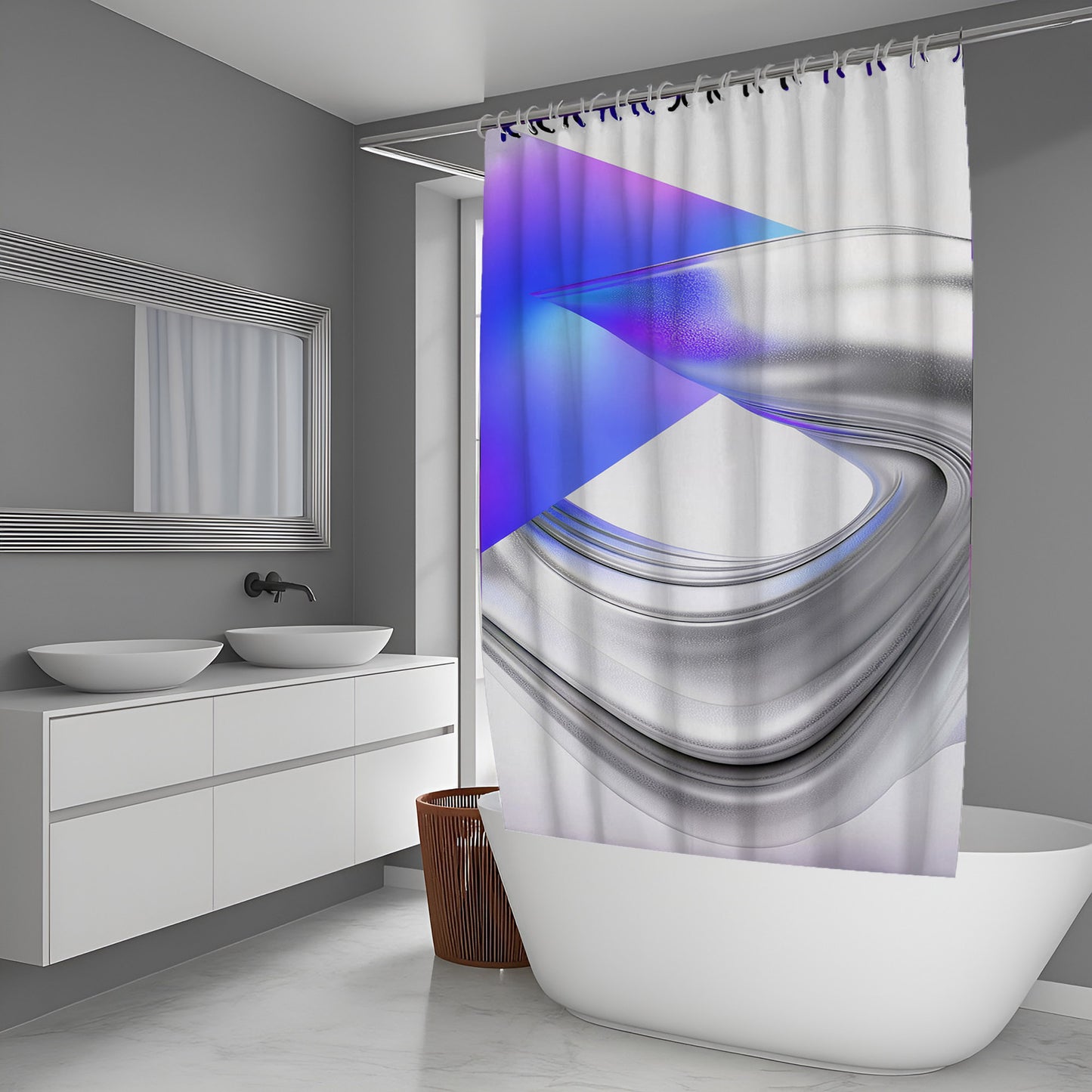Noise Bloom Abstract And Pattern Shower Curtains