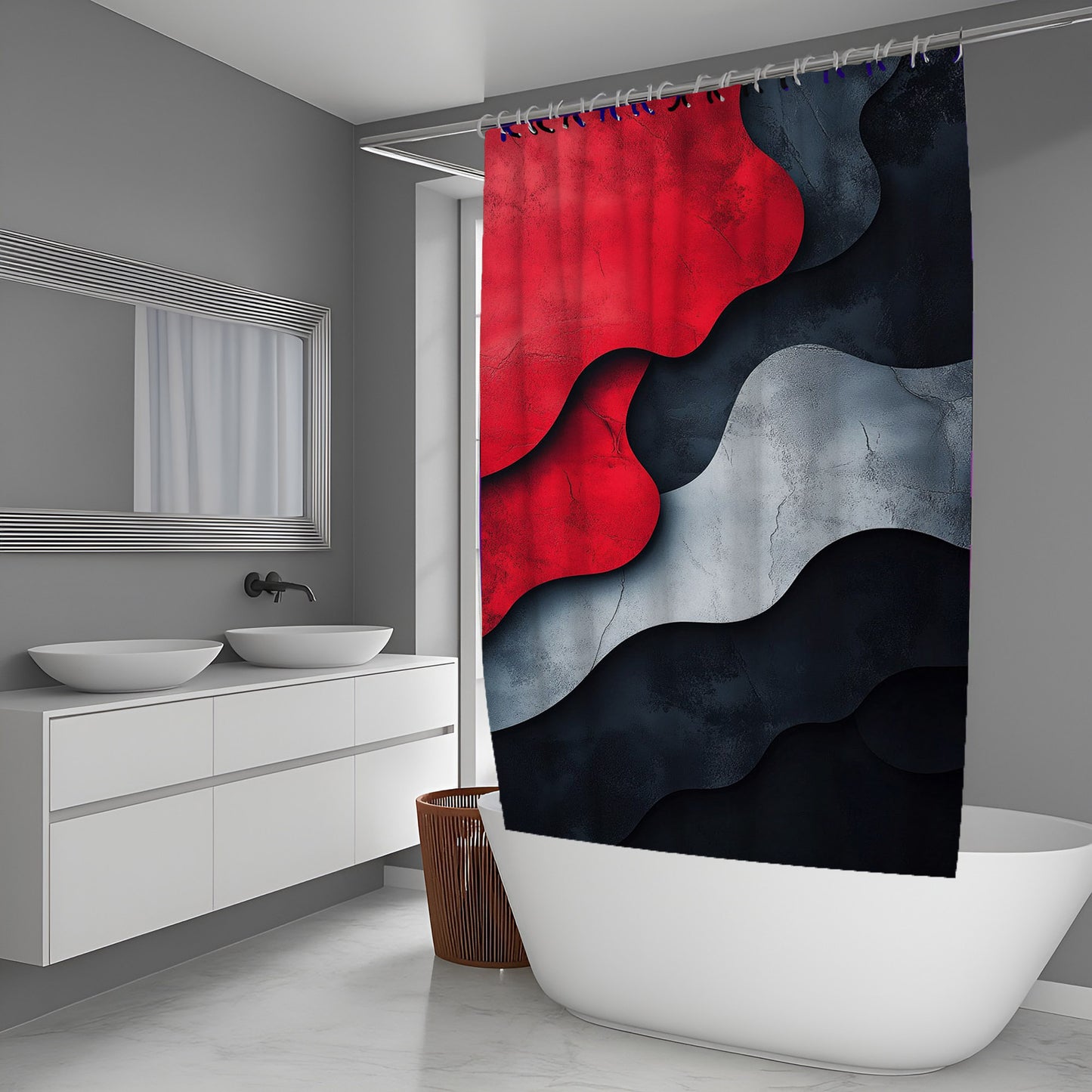 Ocean Pulse Abstract And Pattern Shower Curtains