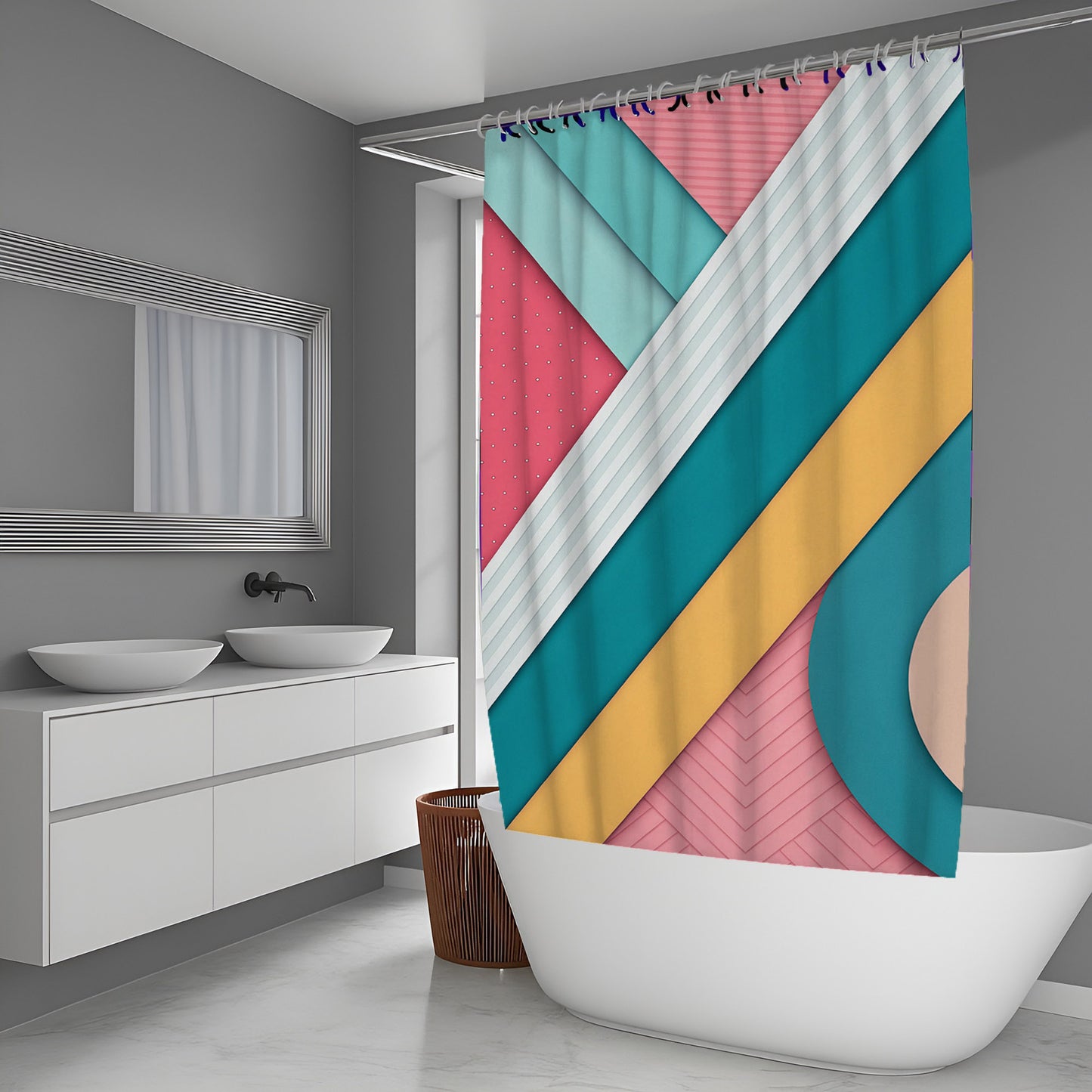 Organic Mist Abstract And Pattern Shower Curtains