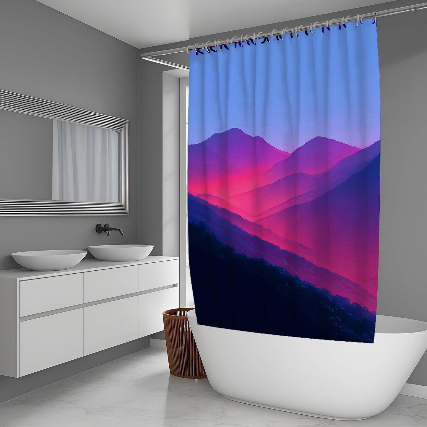 Organic Pixel Abstract And Pattern Shower Curtains