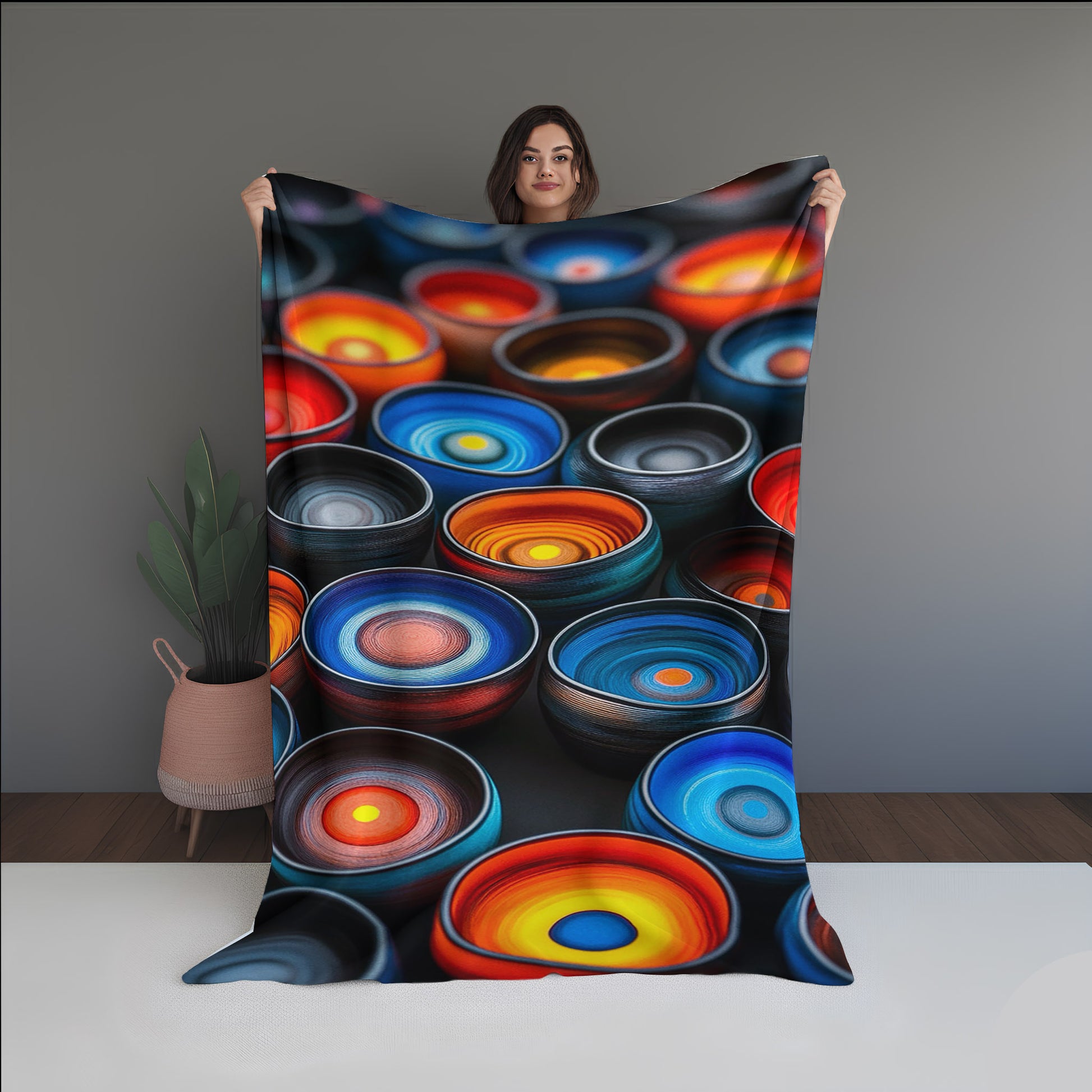 Organic Spark Abstract And Pattern Doormats dual-sided blanket, featuring modern stitched patterns and soft, reversible micro-fiber fabric.