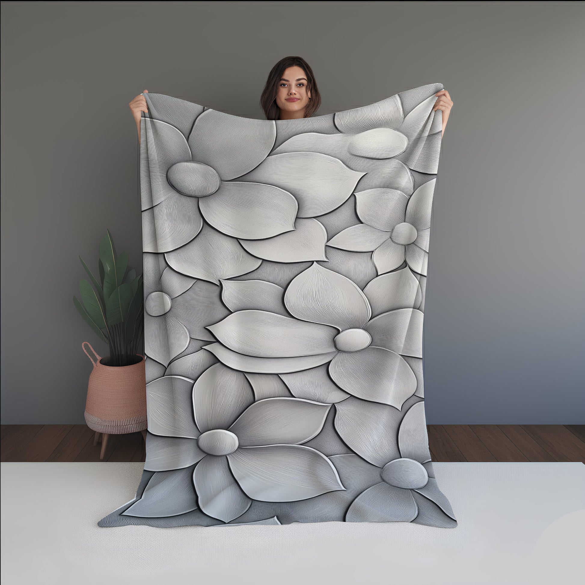 Pastel Noise Abstract And Pattern Doormats dual-sided blanket, featuring modern stitched patterns and soft, reversible micro-fiber fabric.