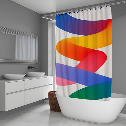 Pattern Stream Abstract And Pattern Shower Curtains