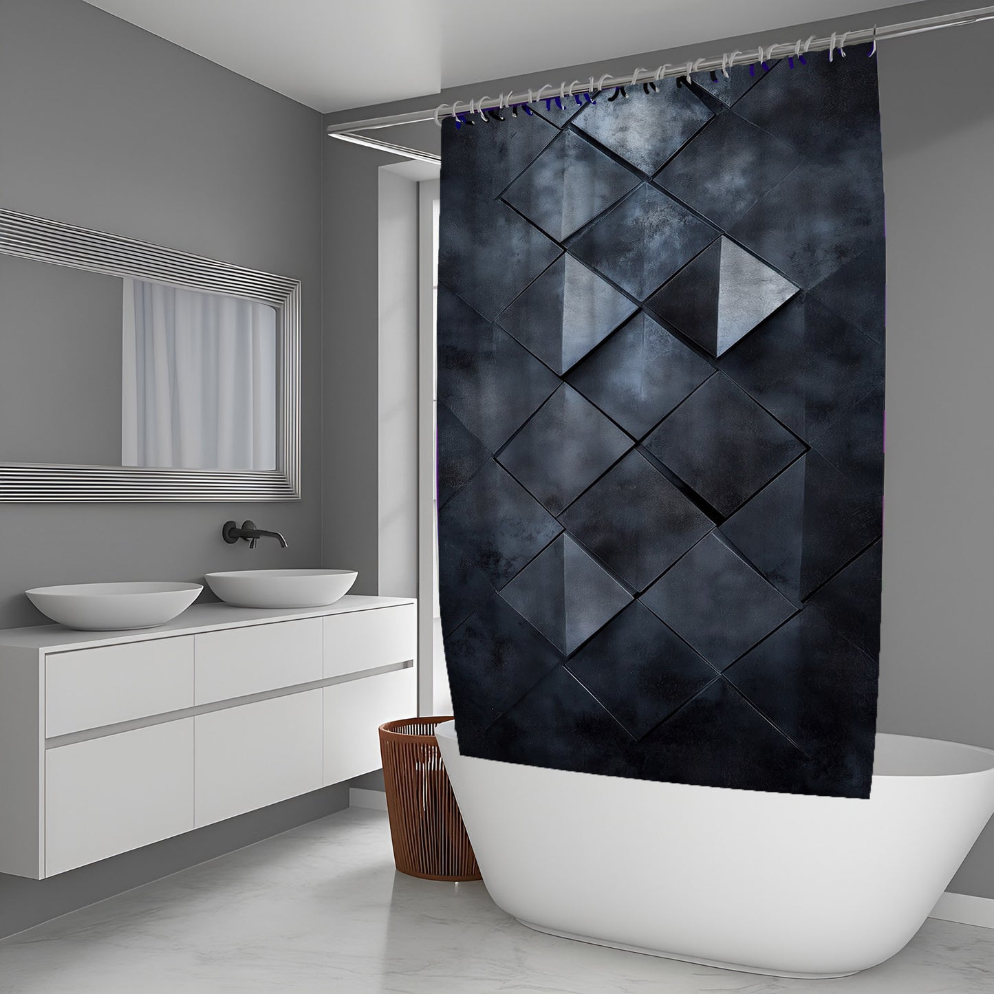 Pixel Bloom Abstract And Pattern Shower Curtains