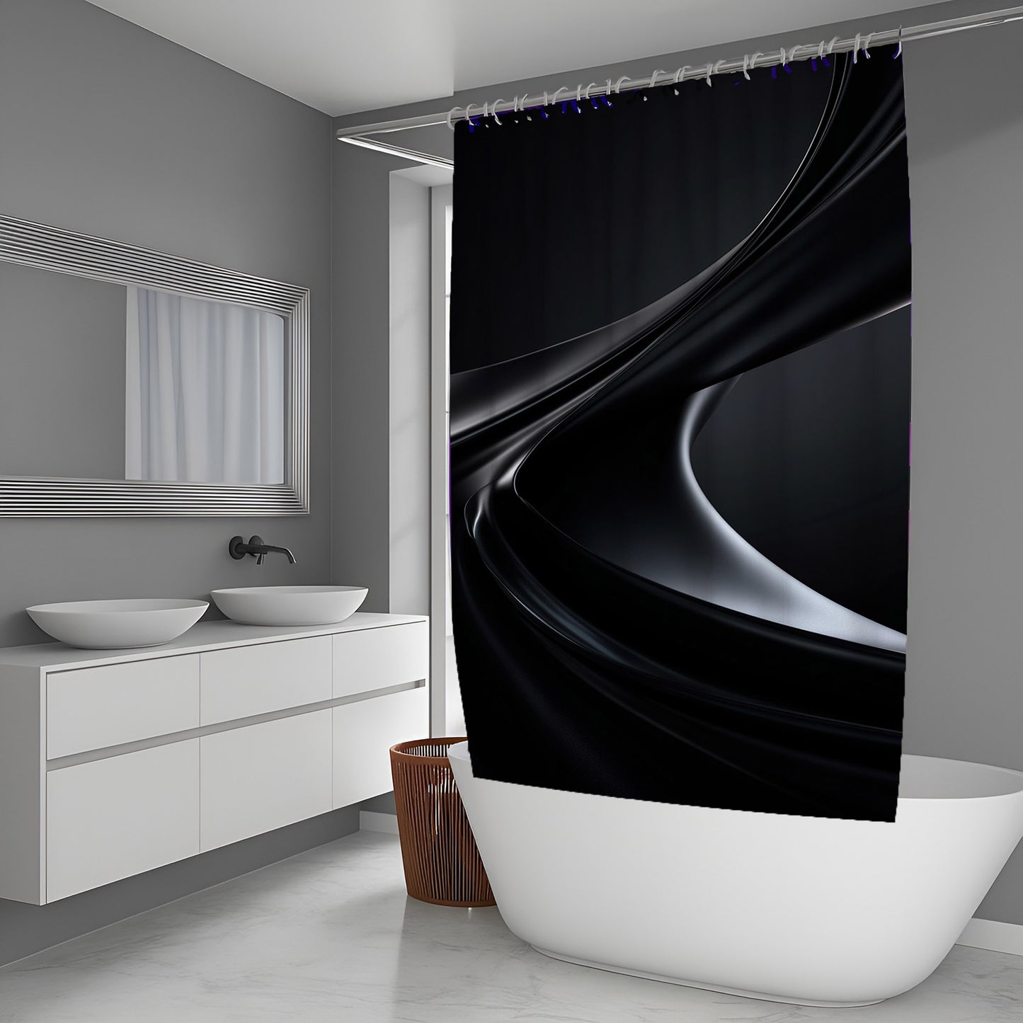 Plasma Bloom Abstract And Pattern Shower Curtains
