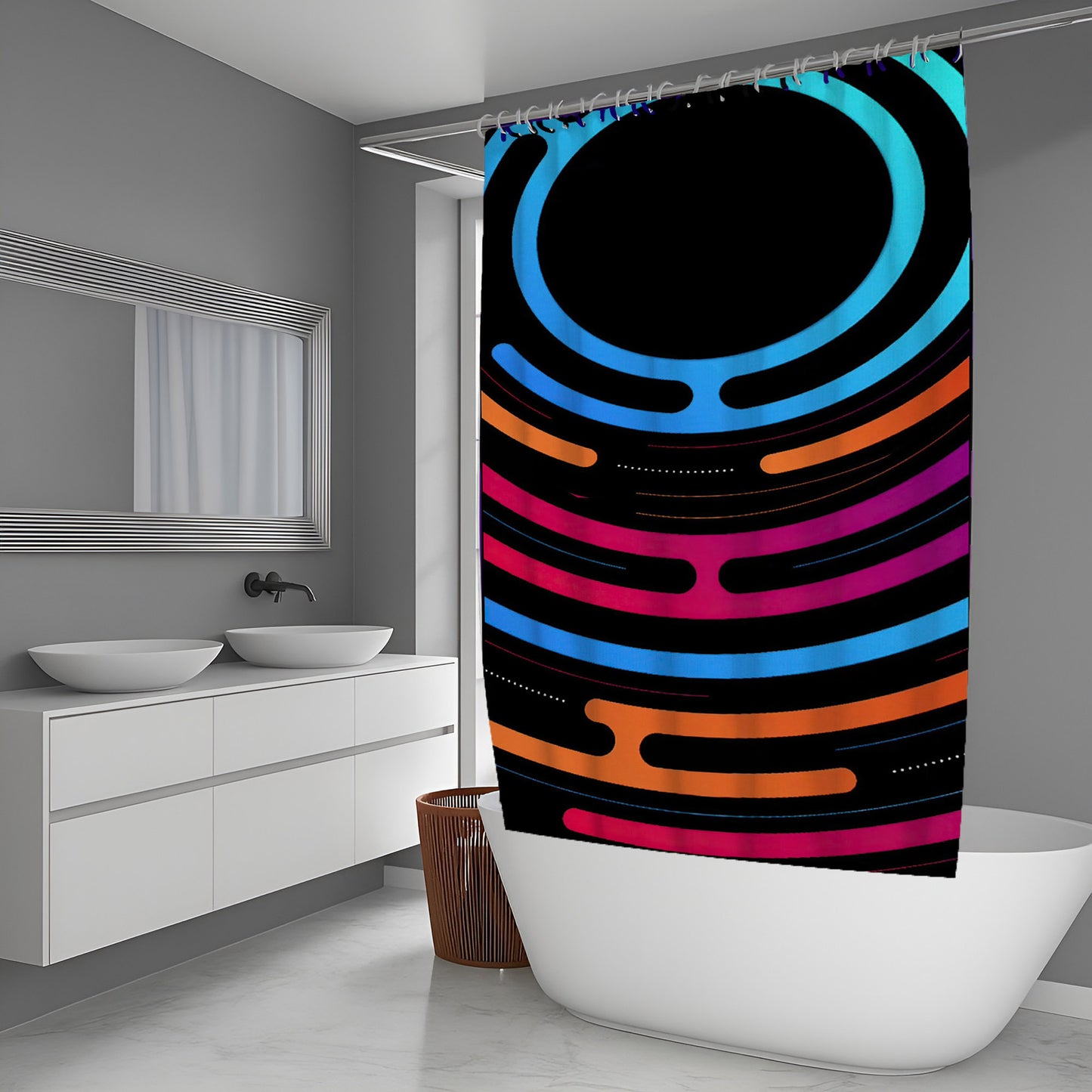 Plasma Mist Abstract And Pattern Shower Curtains