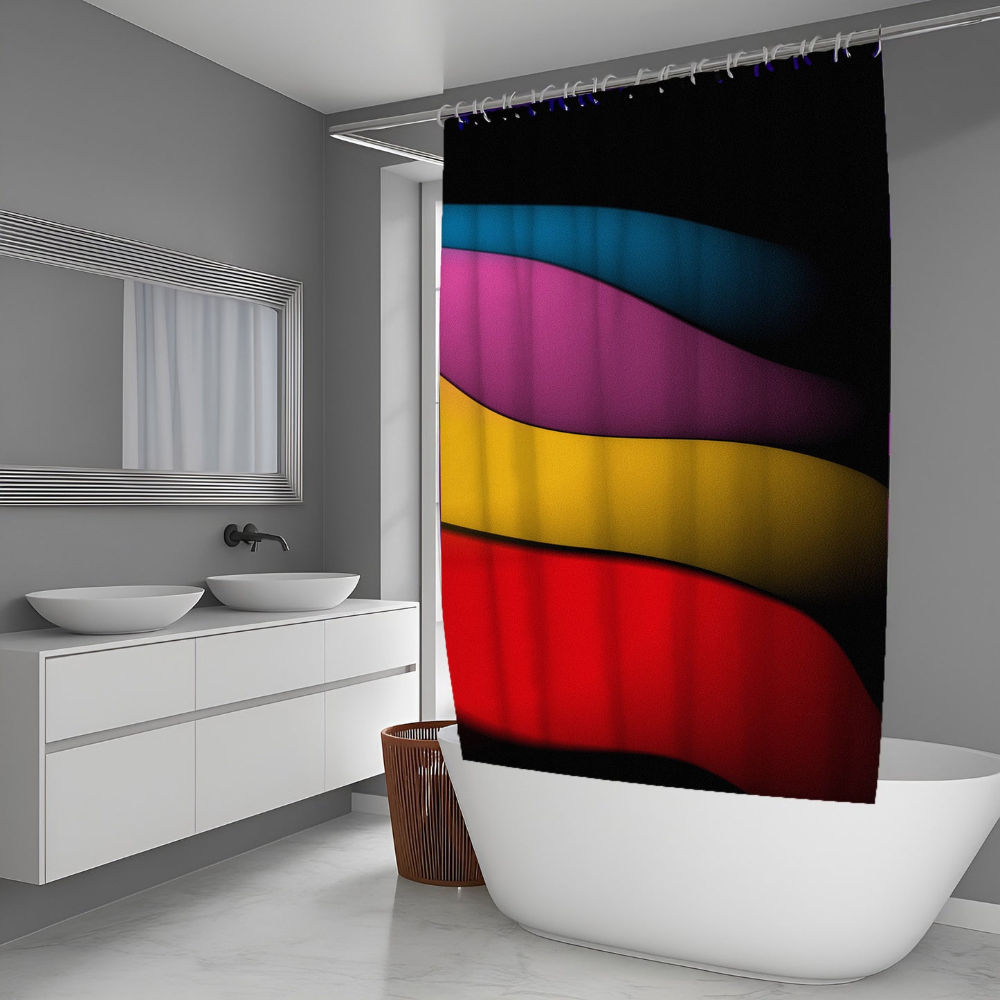 Polar Halo Abstract And Pattern Shower Curtains
