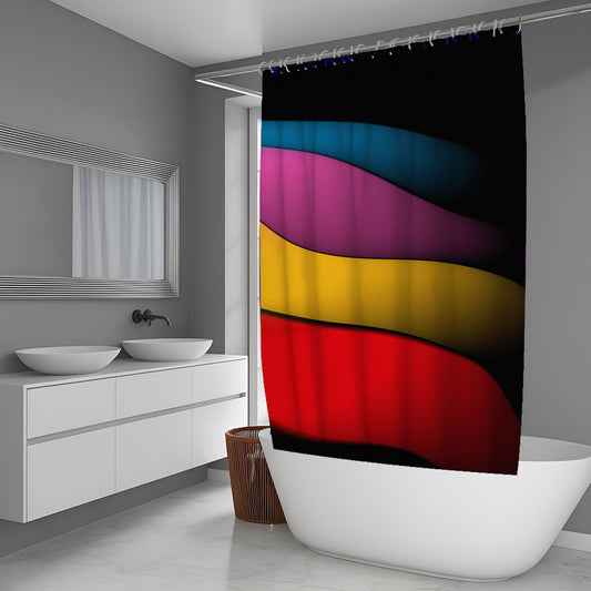 Polar Halo Abstract And Pattern Shower Curtains