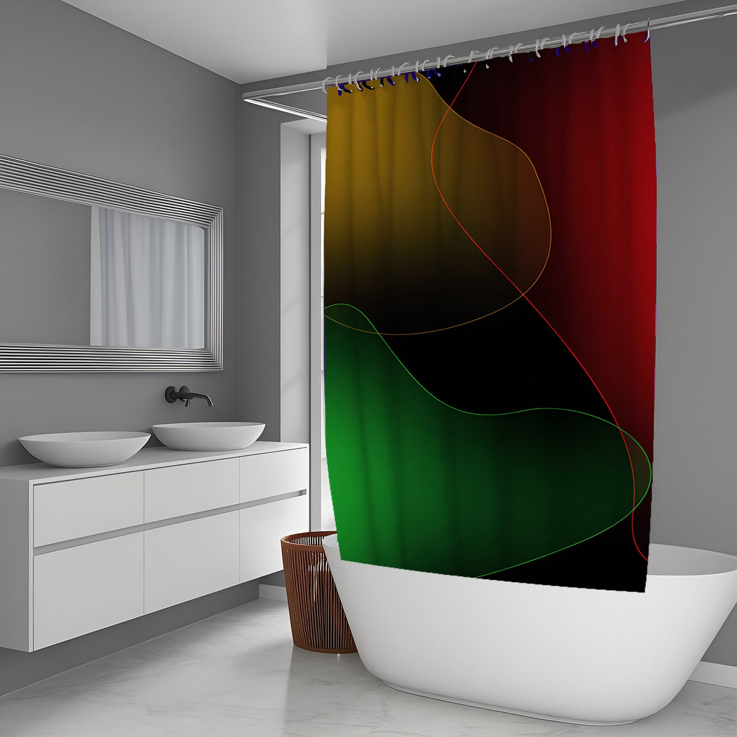Prism Meadow Abstract And Pattern Shower Curtains
