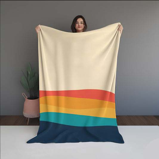 Prism Shatter Abstract And Pattern Doormats dual-sided blanket, featuring modern stitched patterns and soft, reversible micro-fiber fabric.