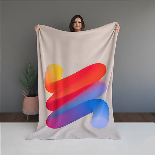 Pure Ripple Abstract And Pattern Doormats dual-sided blanket, featuring modern stitched patterns and soft, reversible micro-fiber fabric.