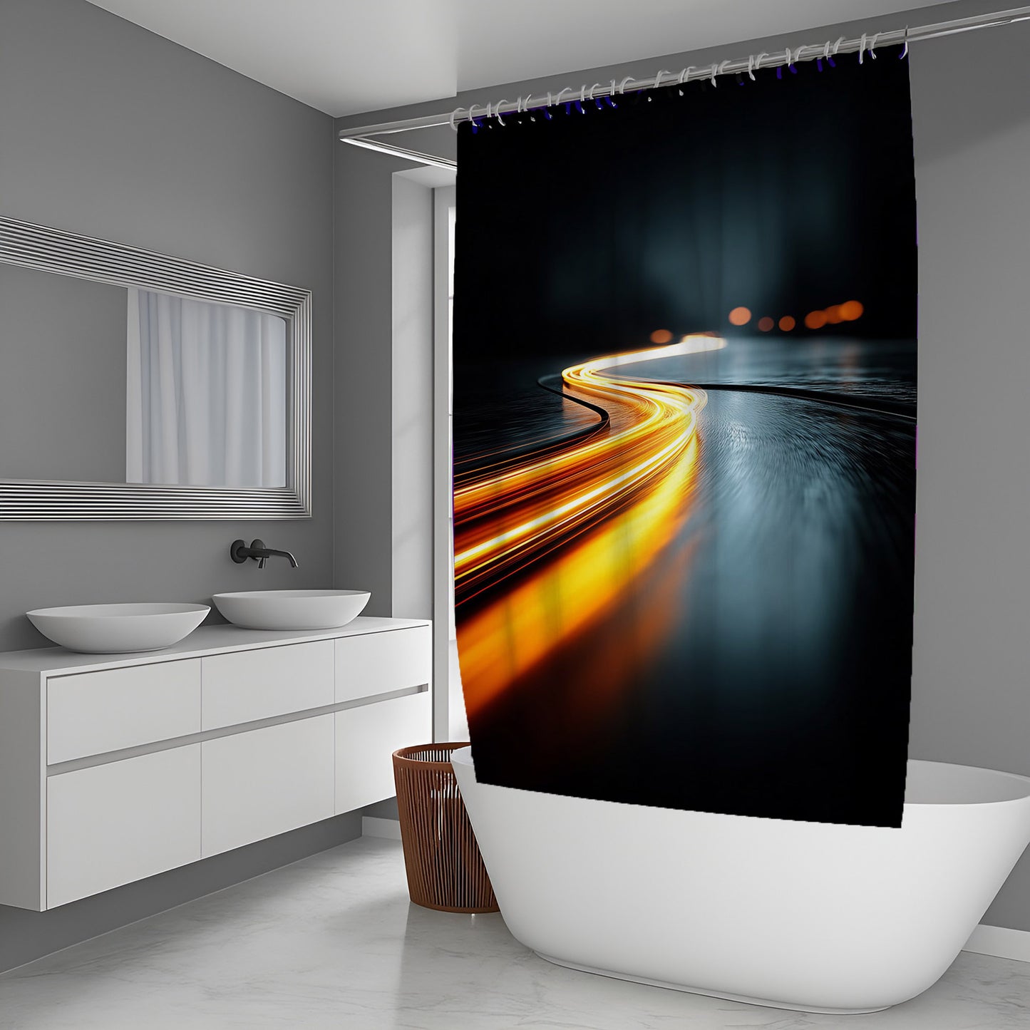 Quiet Bloom Abstract And Pattern Shower Curtains