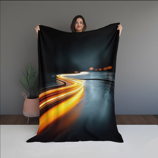 Quiet Bloom Abstract And Pattern Doormats dual-sided blanket, featuring modern stitched patterns and soft, reversible micro-fiber fabric.